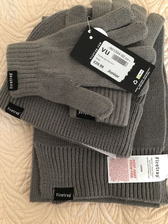 Комплект, шапка, шарф, перчатки