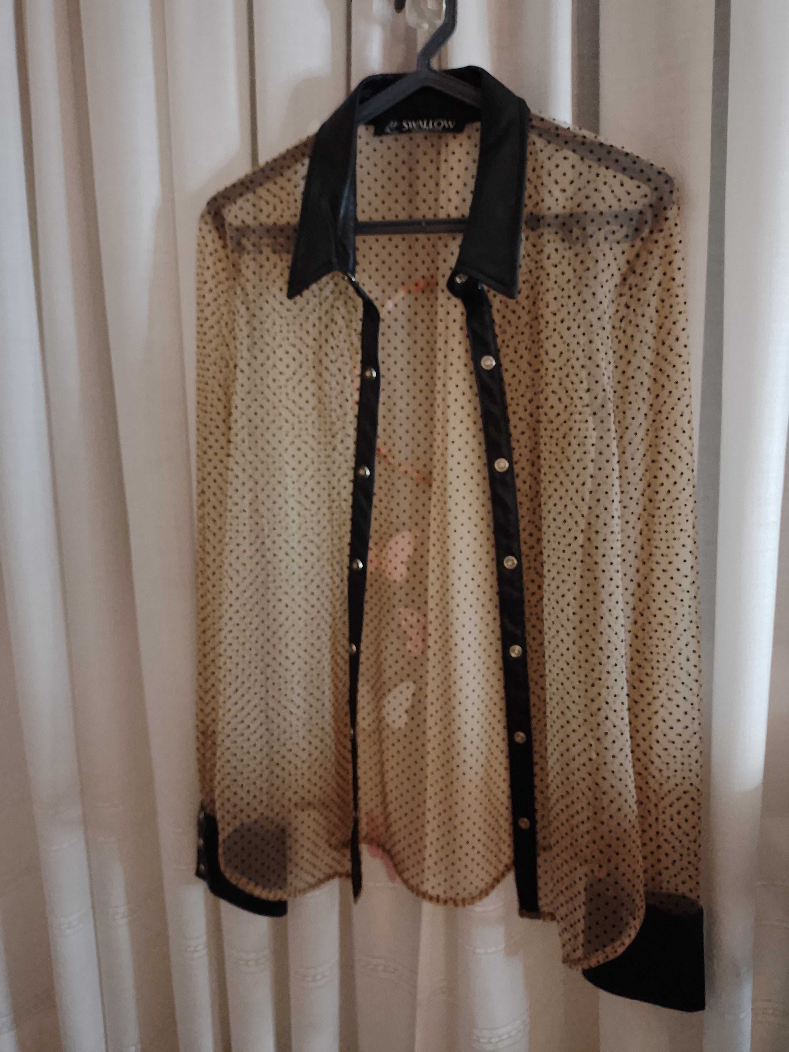 Blusa transparente swallow