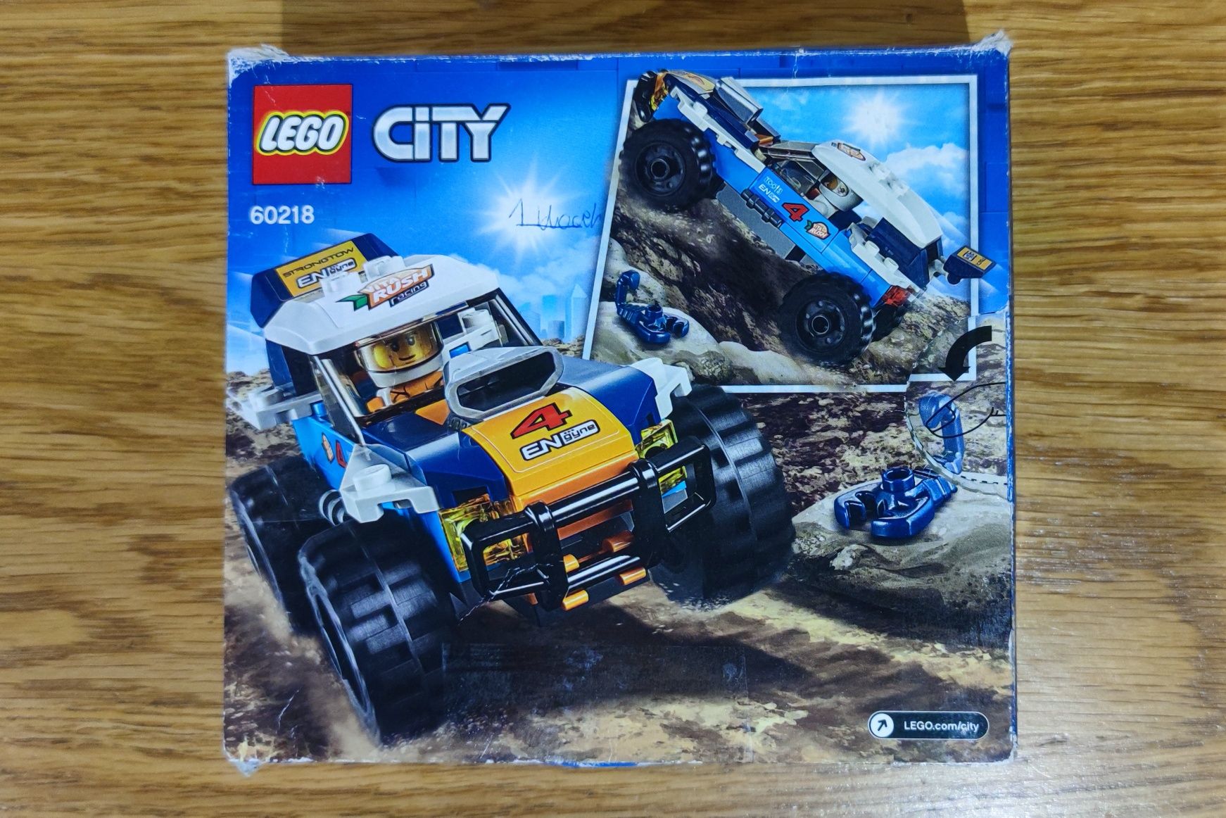 LEGO city 60218 pustynna wyścigowka pudełko i instrukcja