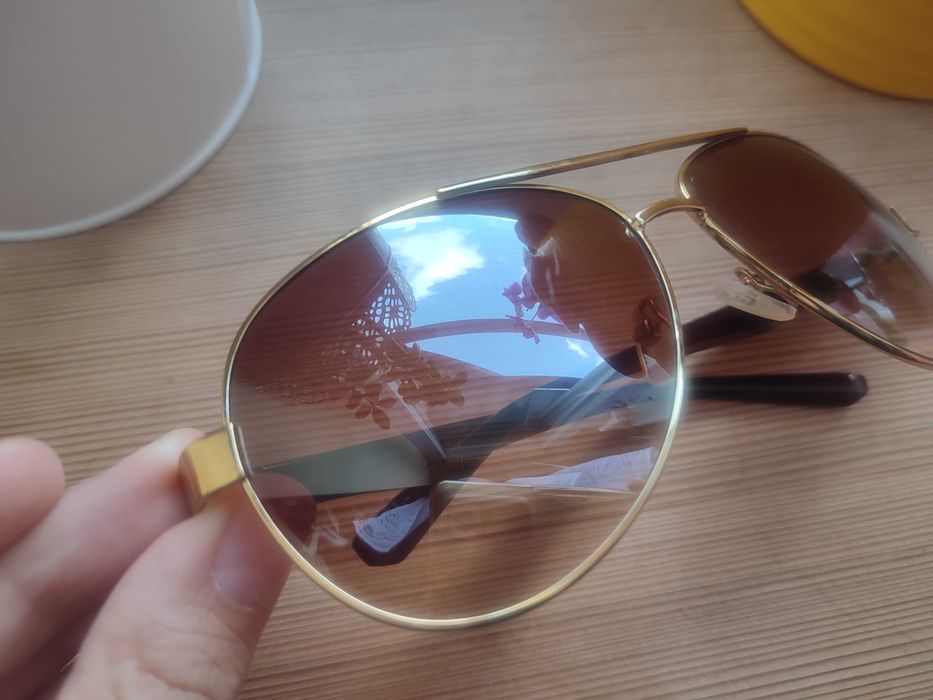 Okulary pilotki kolor złoty