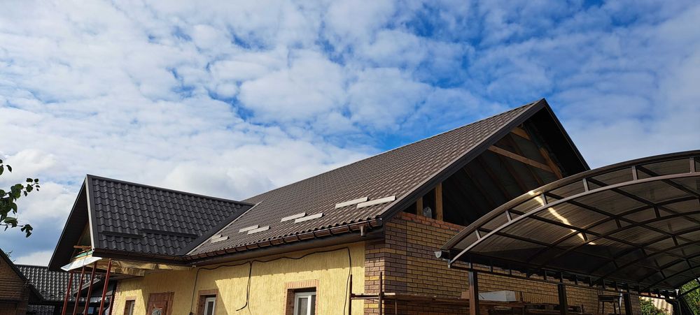 Кровля криш та фасади. Металочерепиця, профнастил, сайдінг металевий