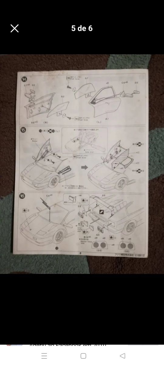 carro Lamborghini Diablo  para montar
escala 1/