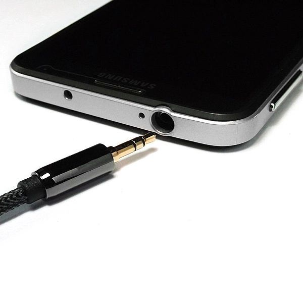 Wozinsky kabel Aux kątowy (męski-męski) kabel mini jack 1,5 m czarny