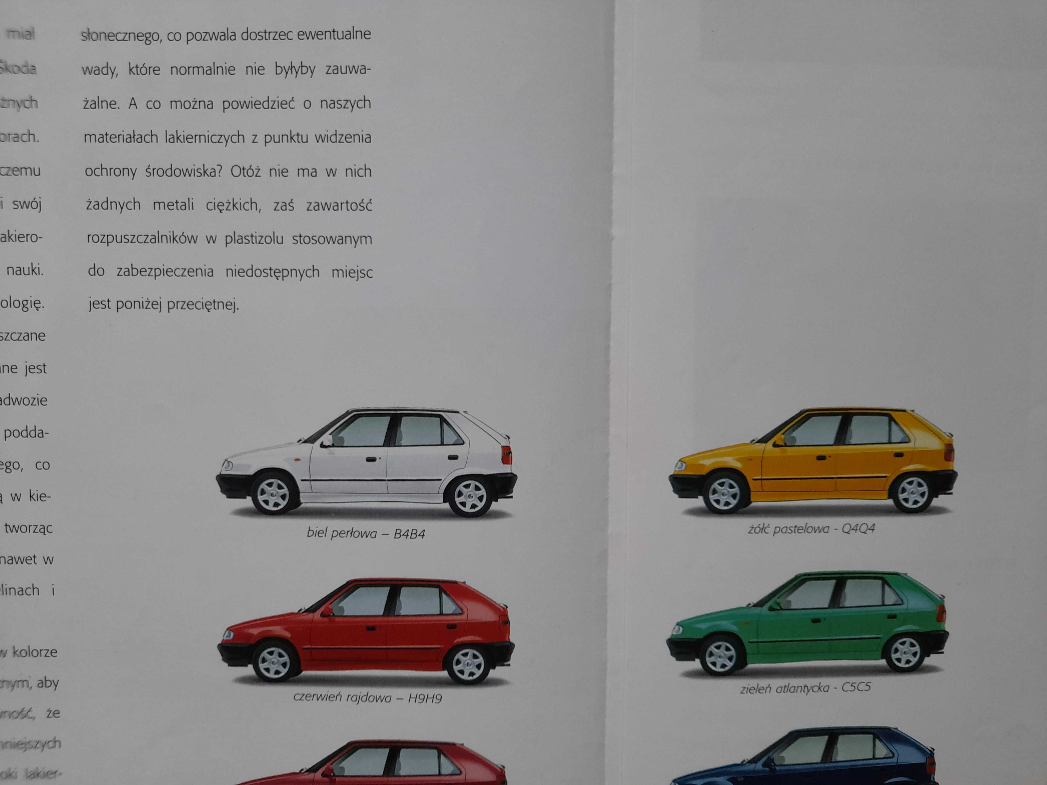 SKODA Felicia LX, LXi, GLXi 4 prospekty polskie