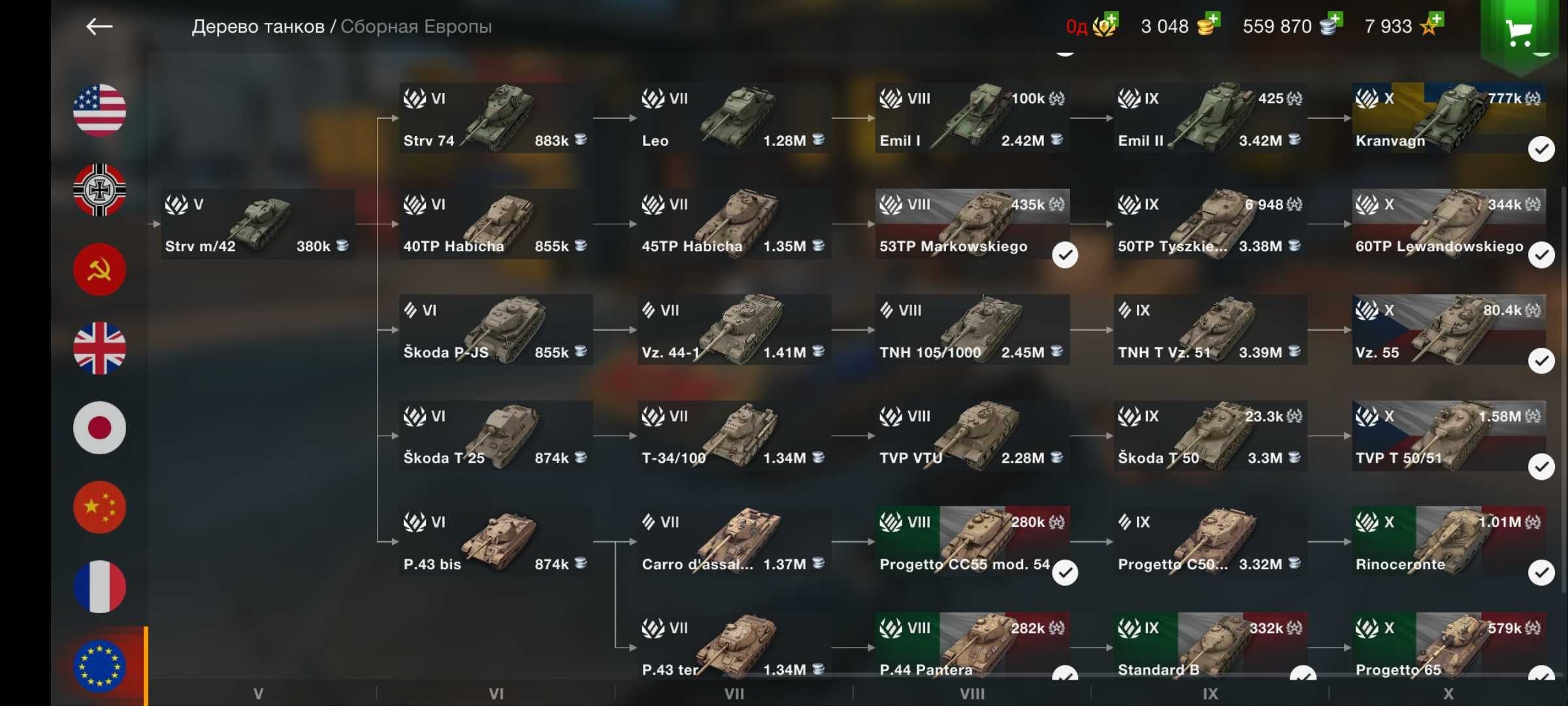 Продам аккаунт wot blitz евро сервер