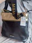 Czarno zlota torebka MM Fashion Italy Nowa shopper