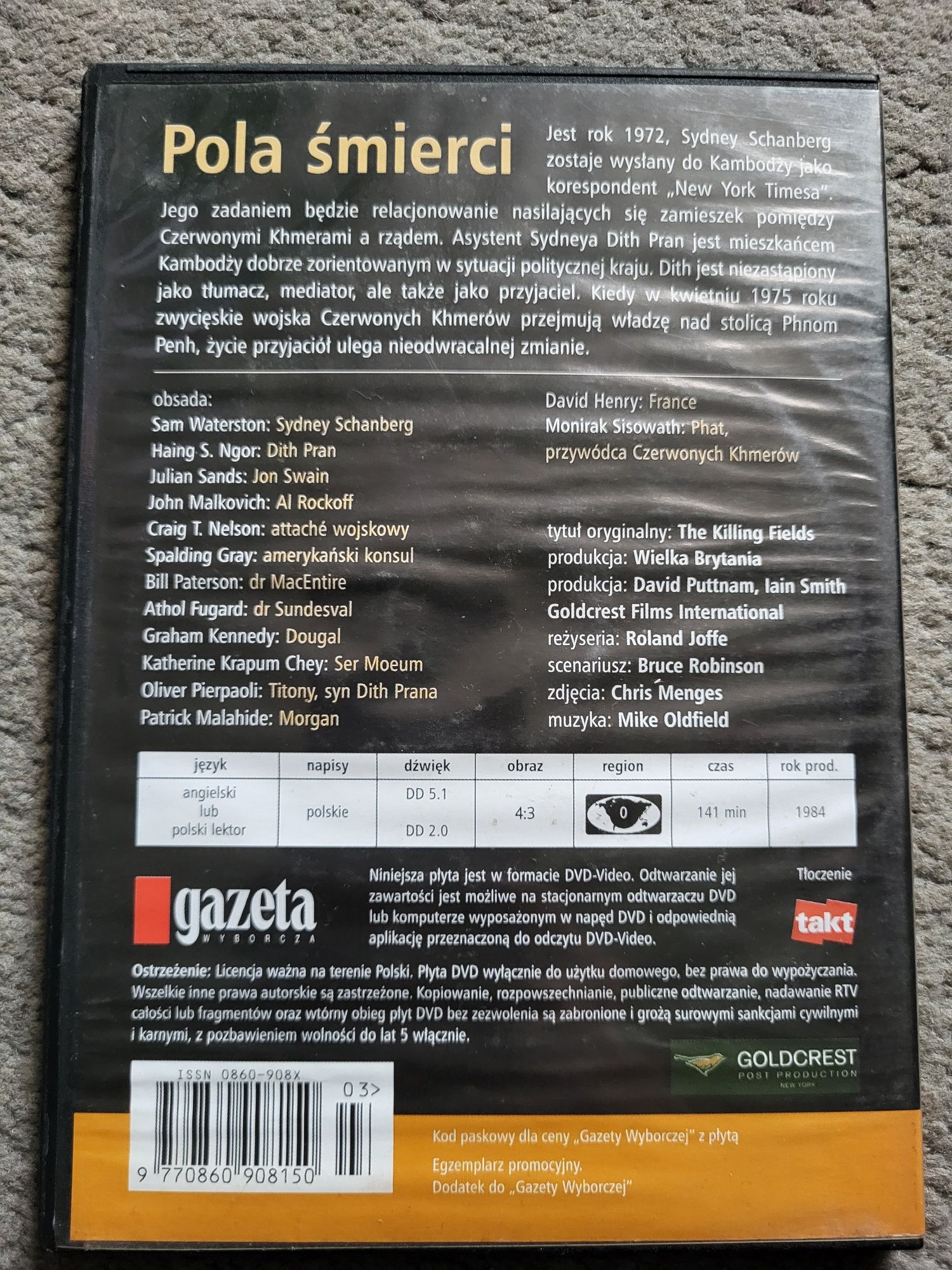 Film na Dvd Pola śmierci The killing fields
