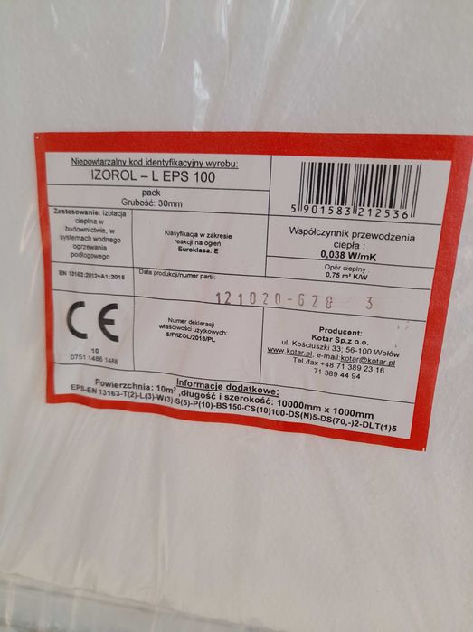 Maty pod ogrzewanie podlogowe   eps  100    3  cm    0,0.38W/mk