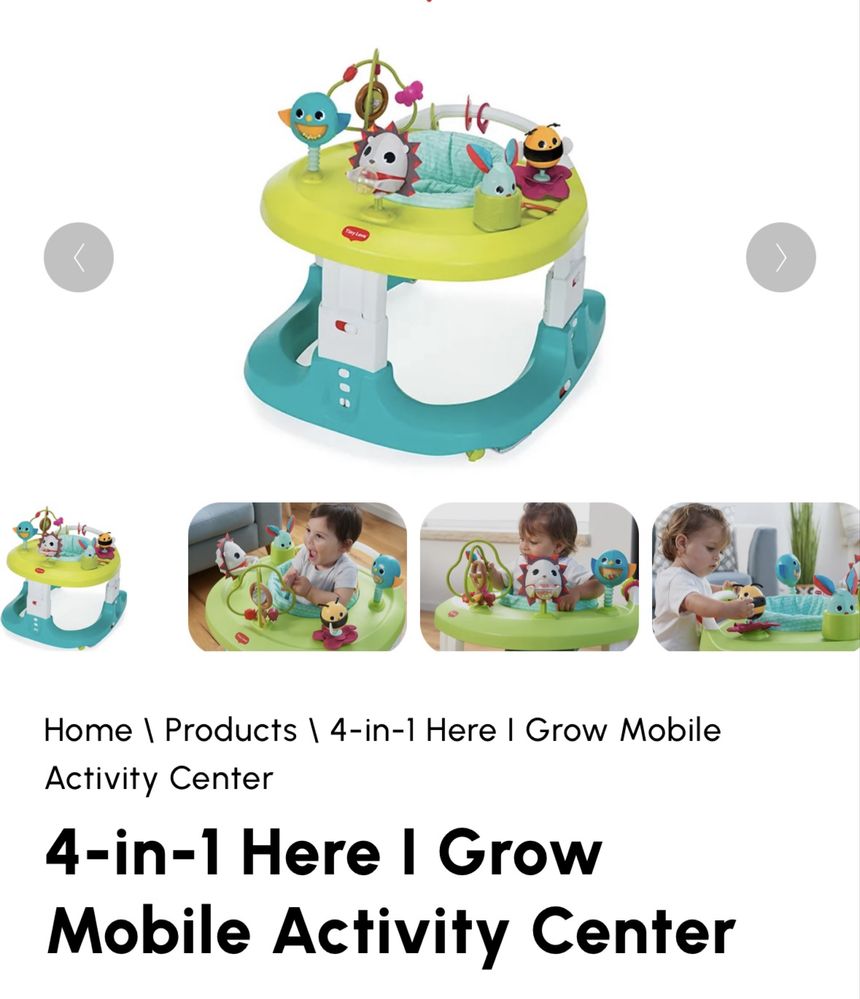 Tint love 4-in-1 activity center