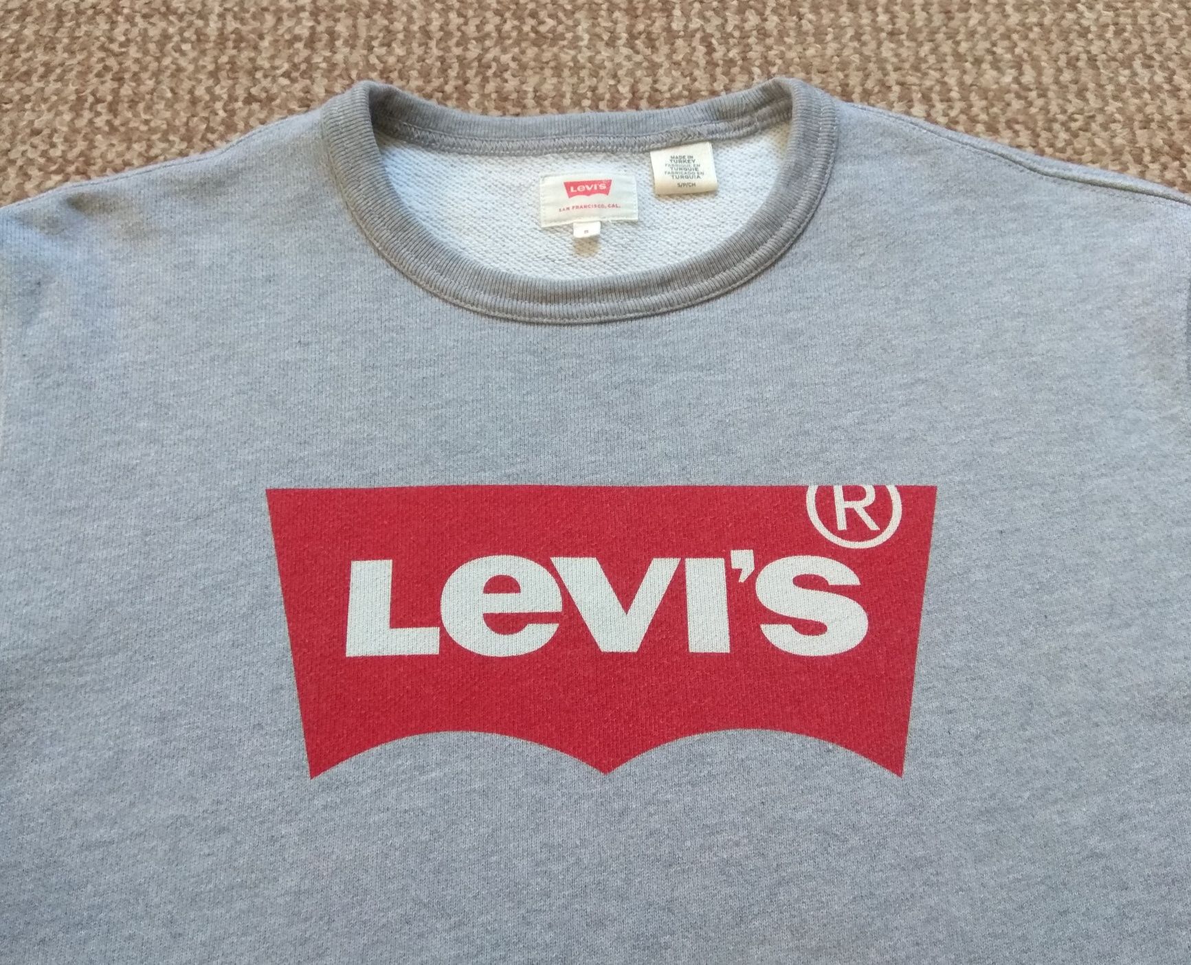 LEVI'S свитшот кофта big logo Оригинал S-M