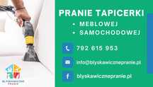 Pranie tapicerki MEBLOWEJ i SAMOCHODOWEJ / Dojeżdżamy Dęblin i okolice