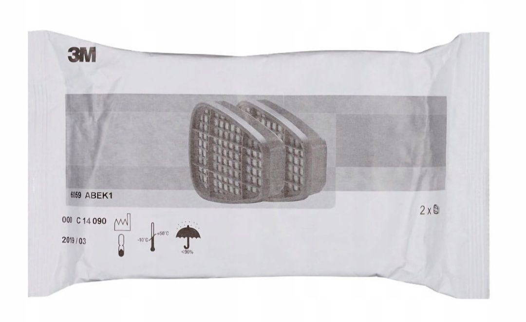 3M MASKA 7502 lakiernicza KOMPLETNA + filtry, półmaska oryginalna