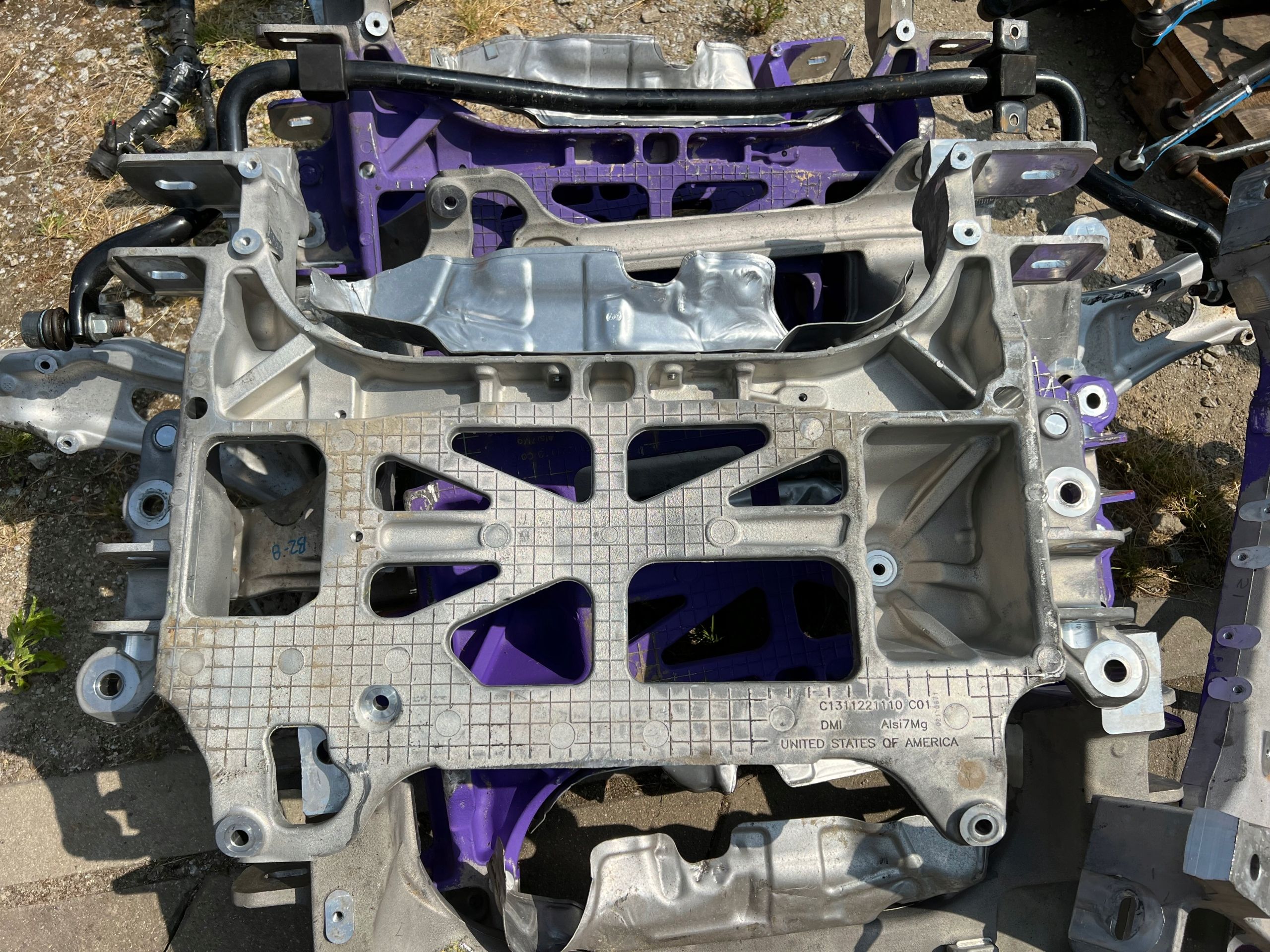 Fisker Karma wózek Sanki Silnika Engine Subframe