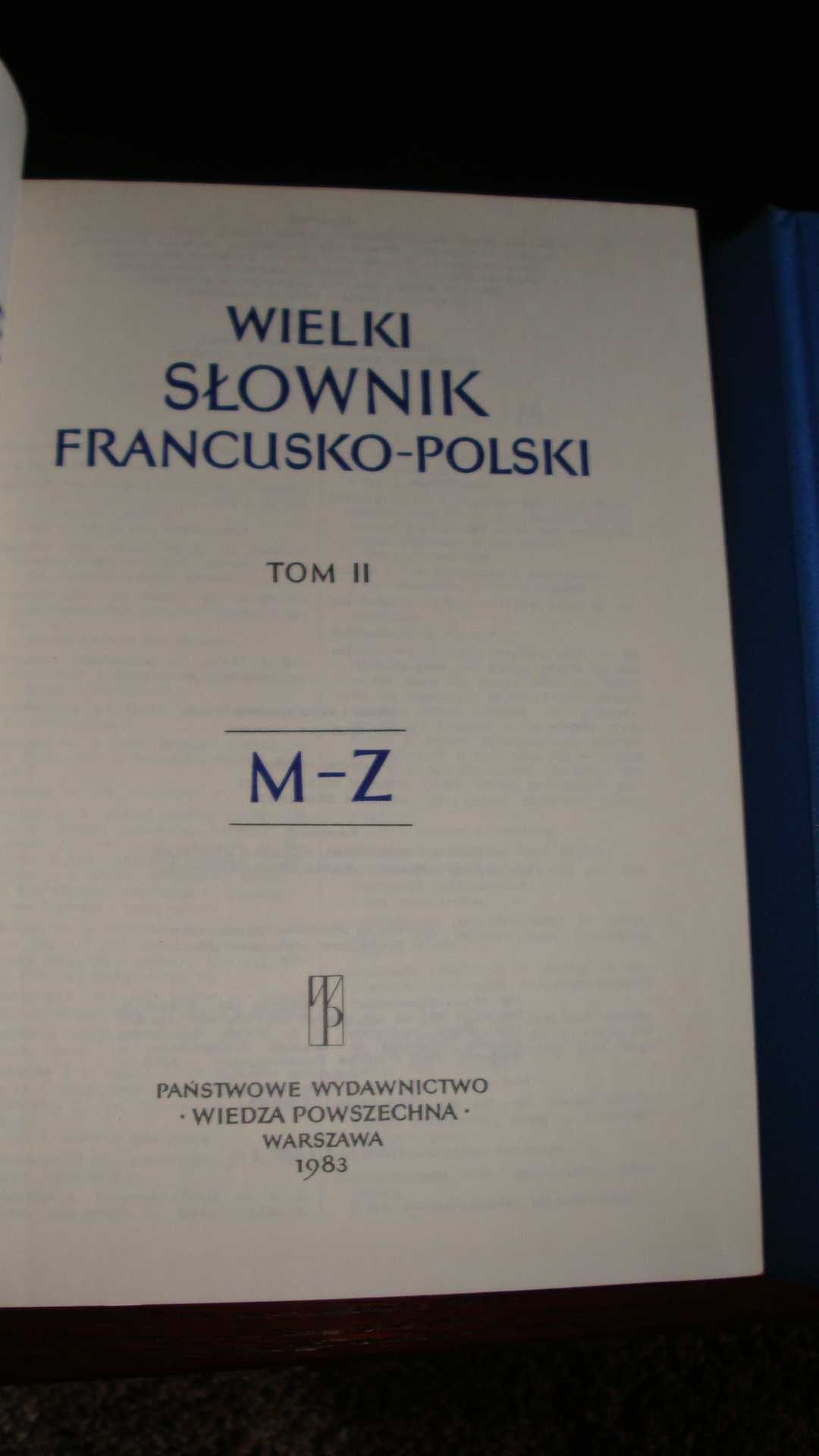 słownik francusko- polski/ francuski/ słownik języka francuskiego