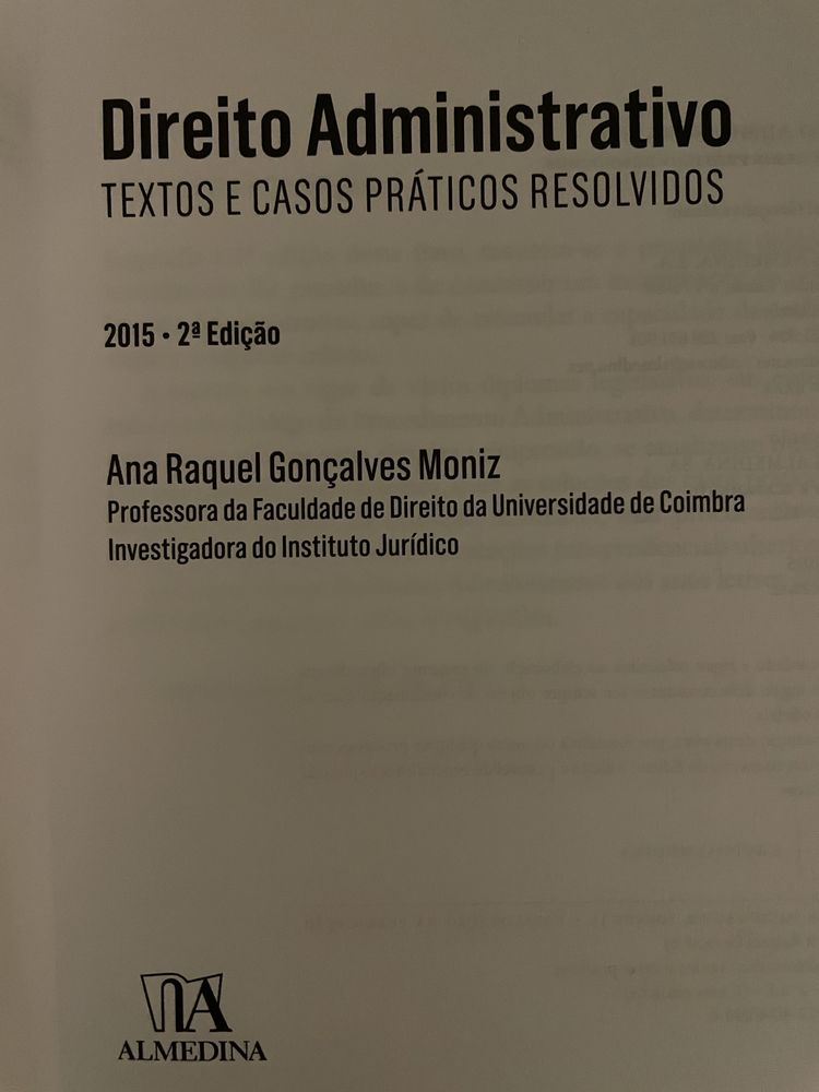 Casos Práticos de Direito Administrativo - Ana Raquel Moniz