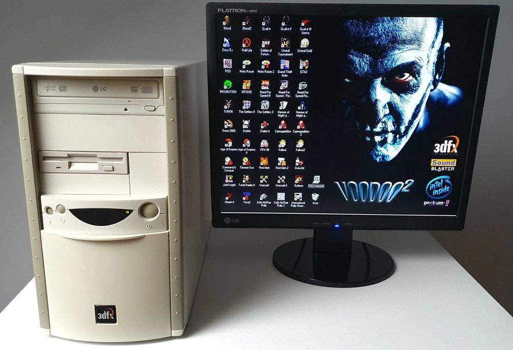 Retro Komputer Pentium II 3Dfx Voodoo2 AWE64