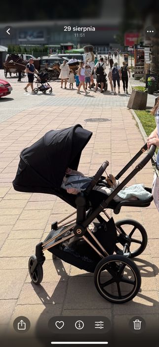 Spacerowka cybex priam 4.0 rose gold czarna