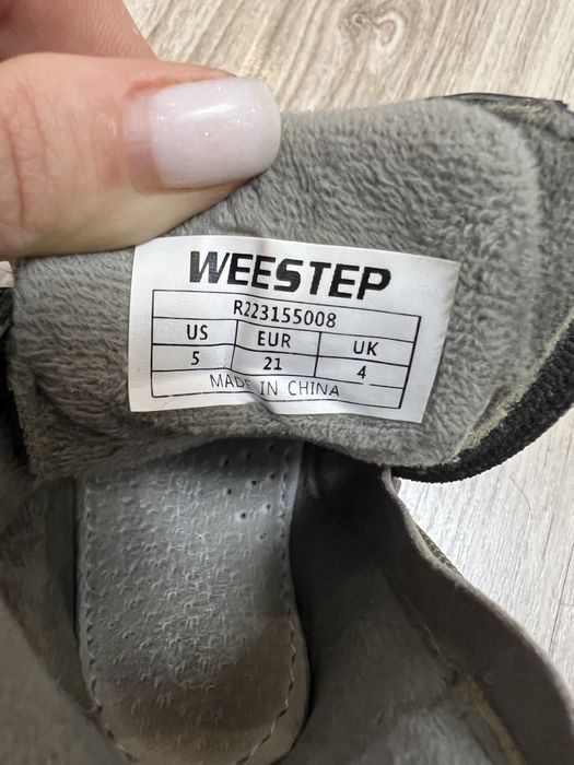 Черевики, чобітки демісезонні для дівчинки  Weestep 21 розмір 13 см