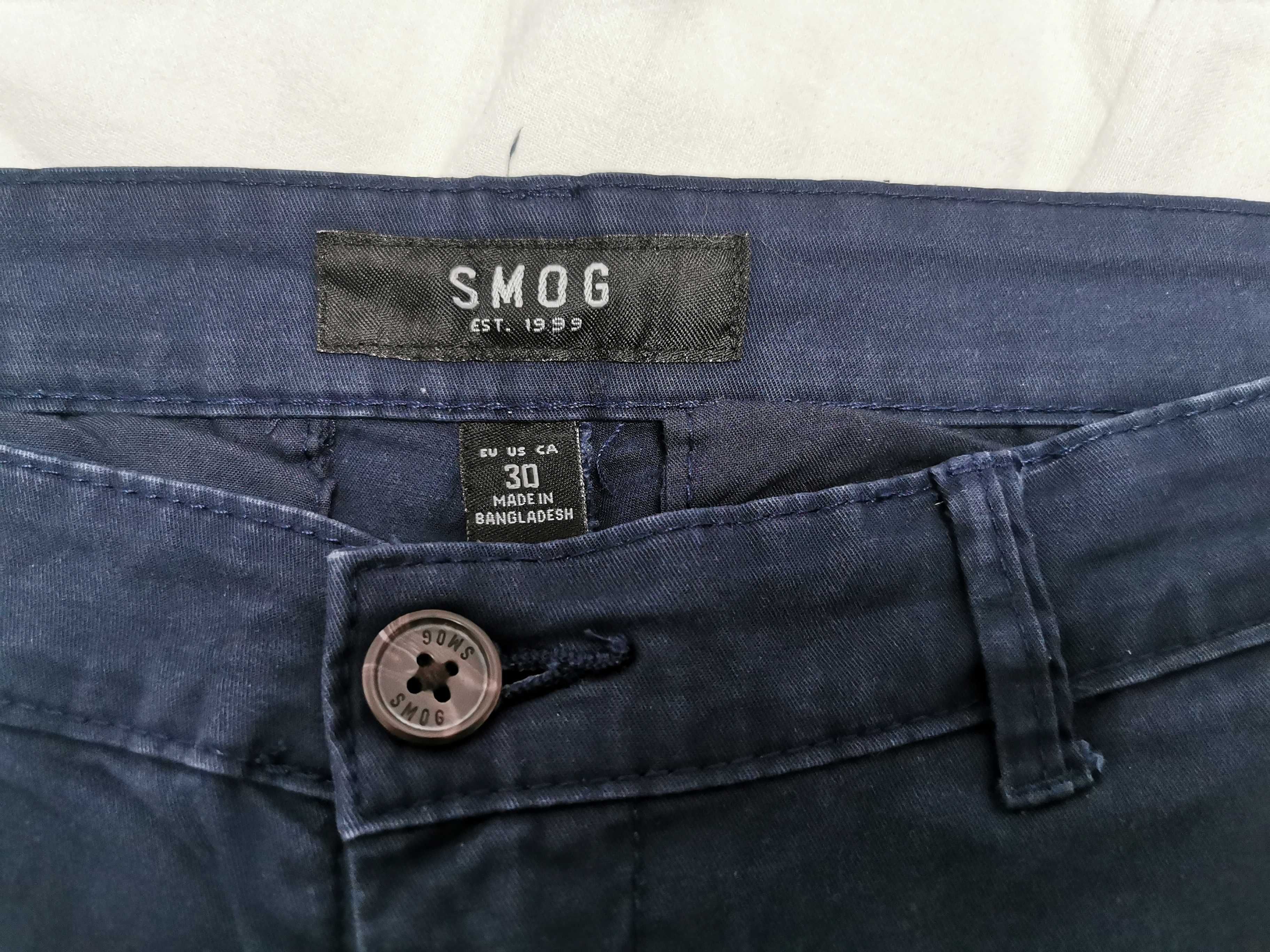 Granatowe męskie spodnie chino's SMOG by NewYorker r. 30/32