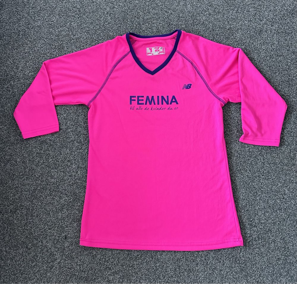 Nowa różowa bluzka funkcyjna koszulka sportowa New Balance Femina 36