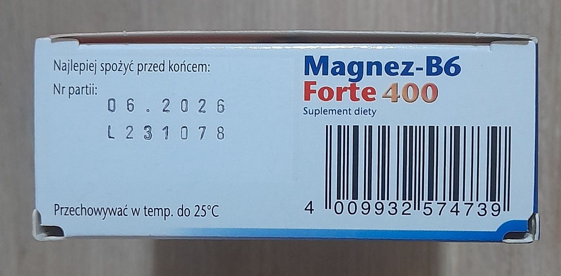 Magnez B6 Forte 400 - 30 tabletek, długi termin.