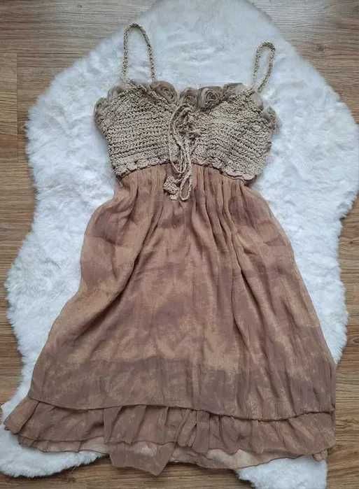 Śliczna dziecięca dziewczęca sukienka bawełna 2-3 lata