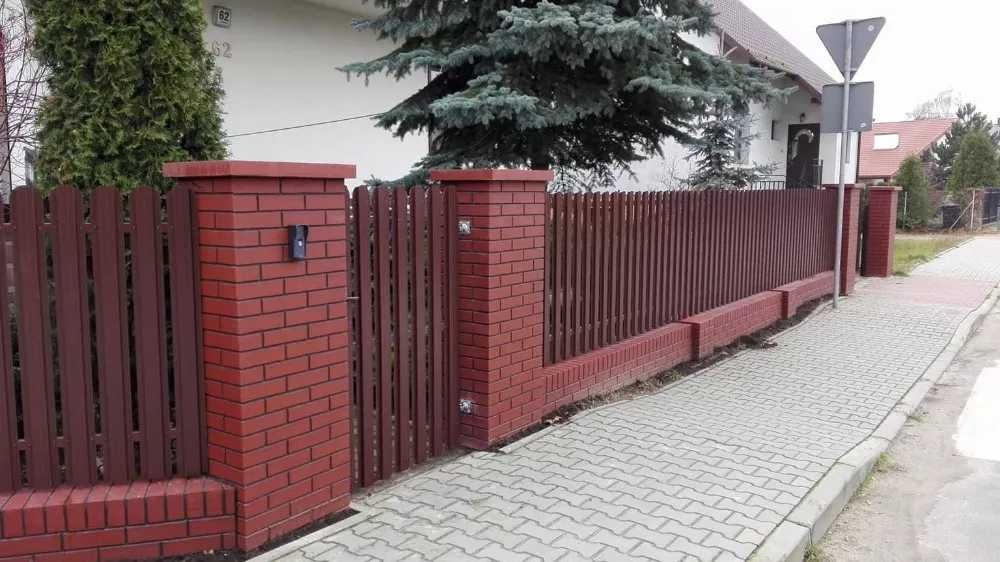 OGRODZENIE BETONOWE słupek murek Brama furtka przęsła ala klinkier