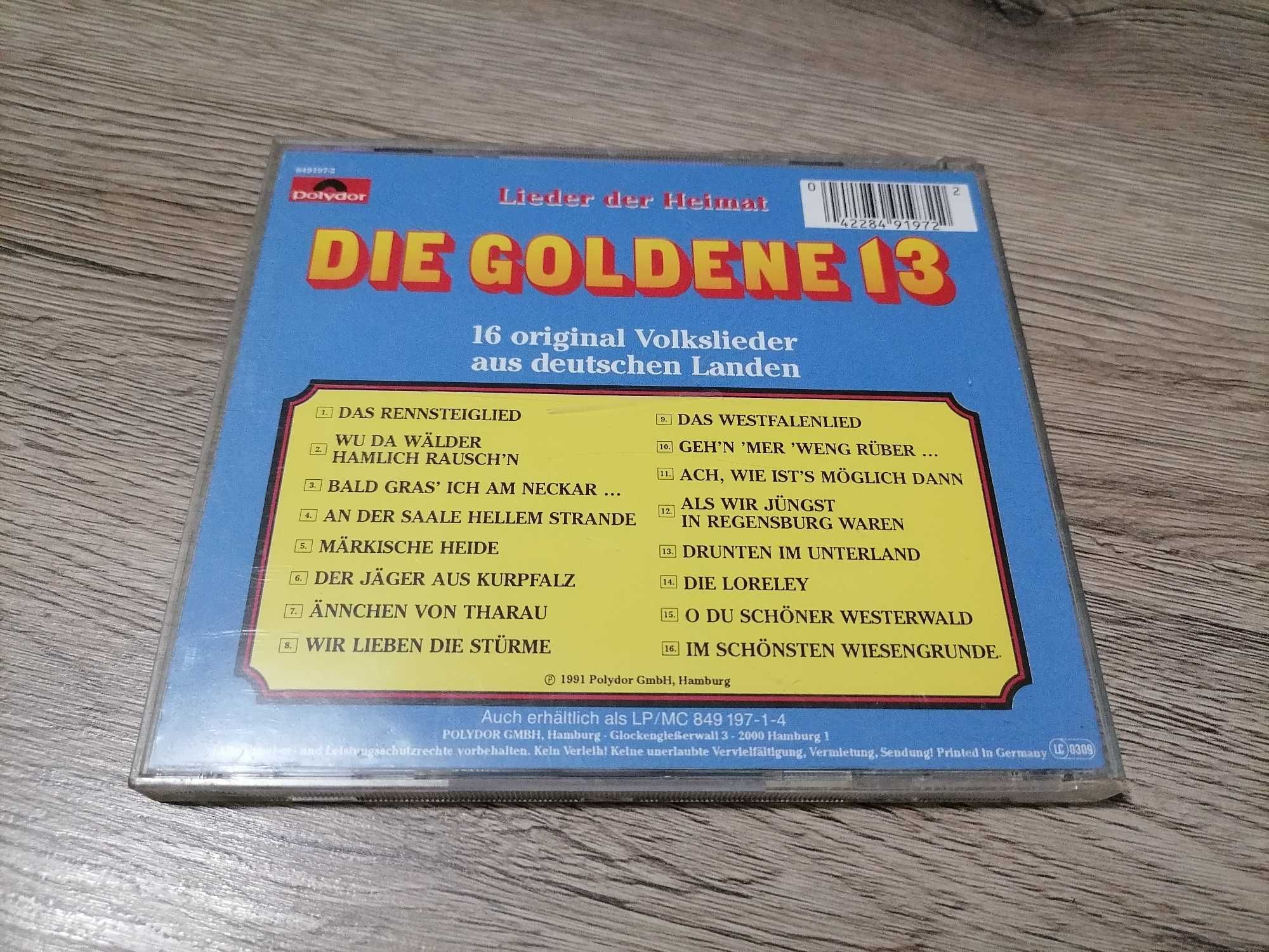 Die Goldene 13 - Lieder der Heimat. - 16 Original Volkslieder CD