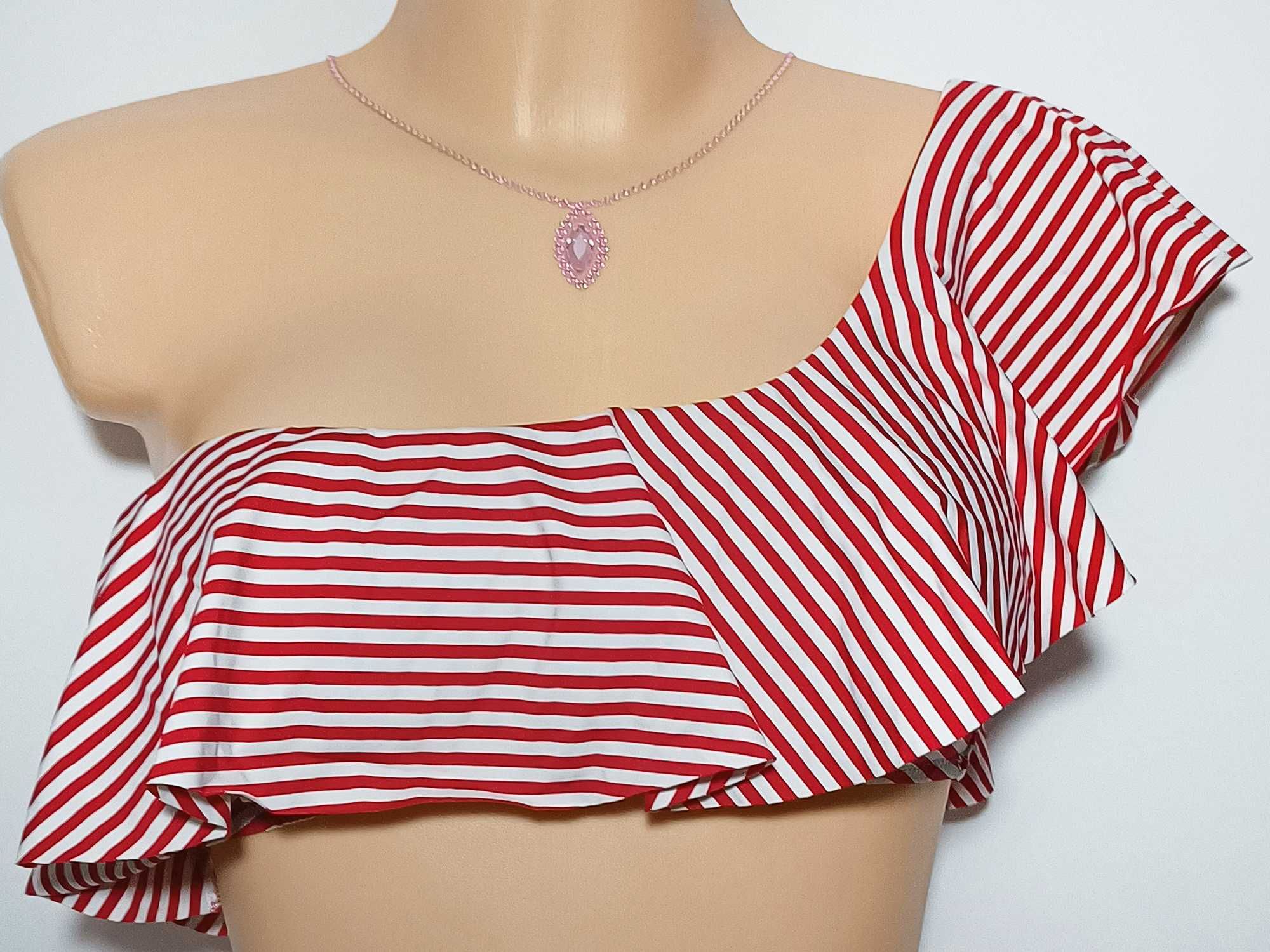 Calzedonia Biustonosz kąpielowy opaska w paski na jedno ramie L/XL