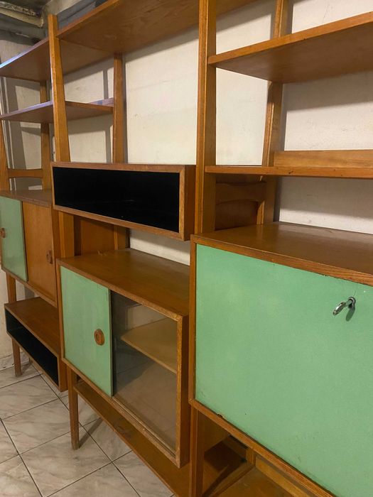 Regał modułowy, proj. R. Hałas, Polska, lata 60, klasyk