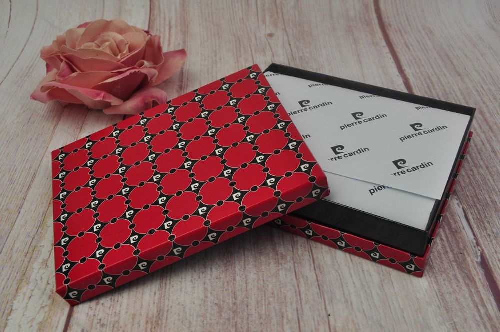 Pierre Cardin nowy portfel męski skóra naturalna 26 331A nero red