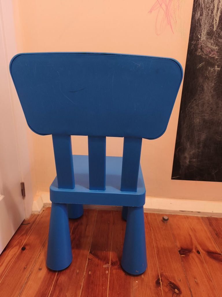 Cadeira Azul Criança IKEA Mammut