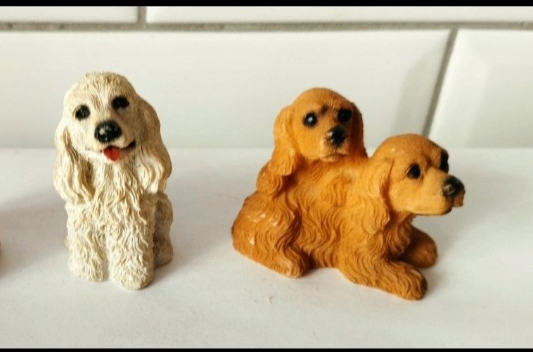 2 Figurki Cocker Spaniel - do kolekcji - całość