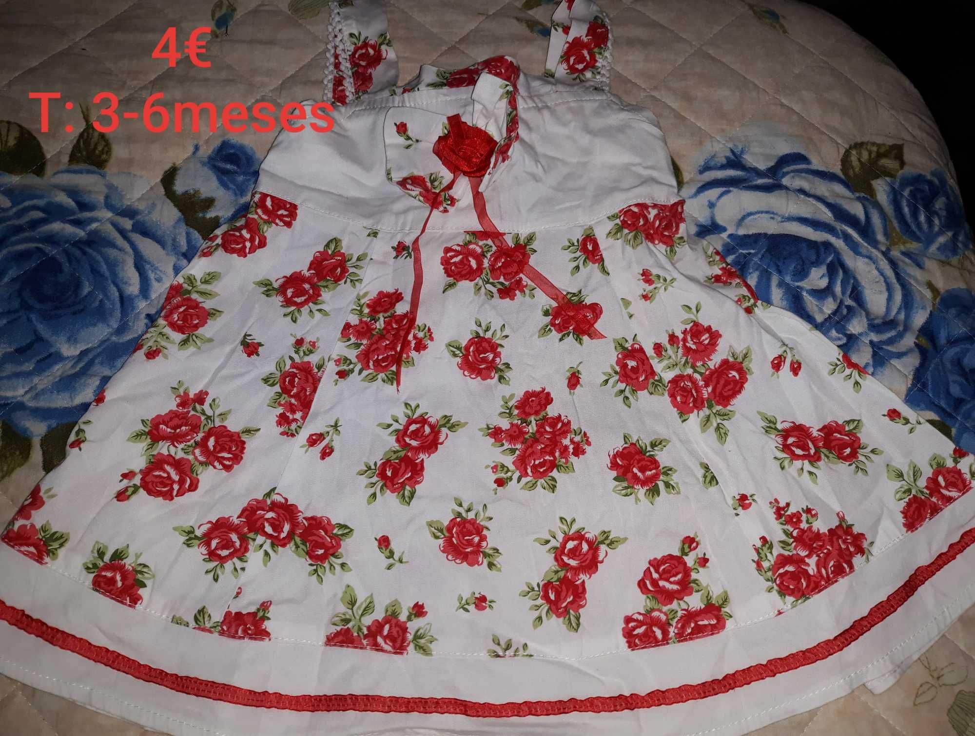 Roupa de menina, tamanho 3 a 6 meses.