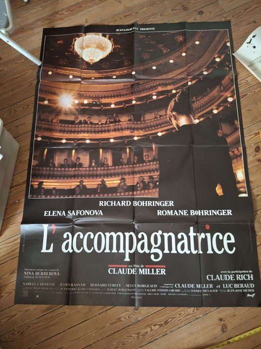 Enorme cartaz original filme cinema frances l accompagnatrice
