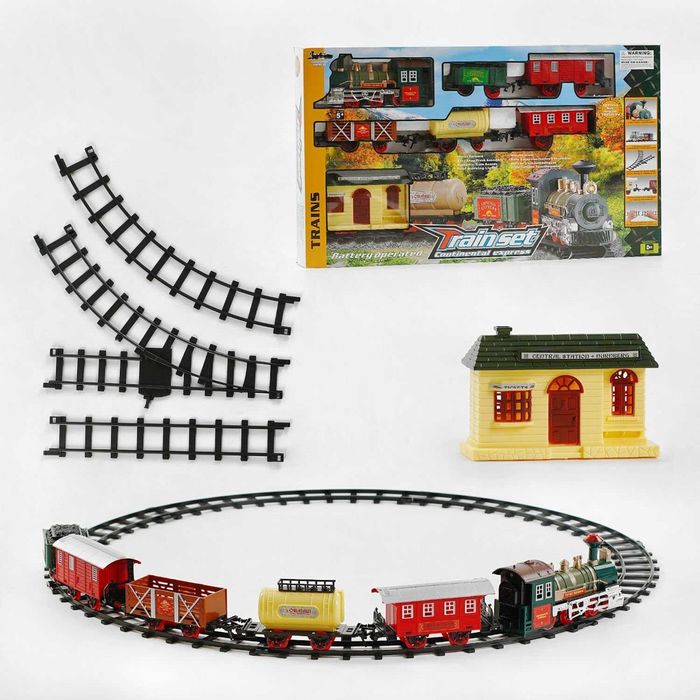 Залізна дорога локомотив і 5 вагонів