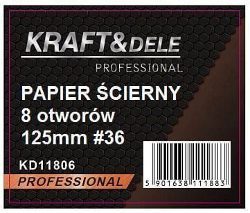 Papier ścierny rzep 125mm 50el. KD11806
