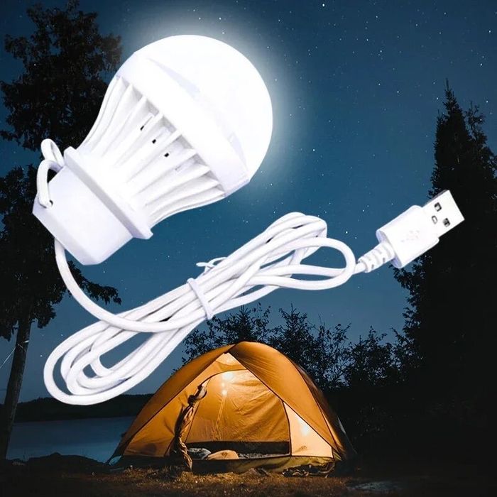 USB LED ліхтарик, лампочка, від Power-Bank.