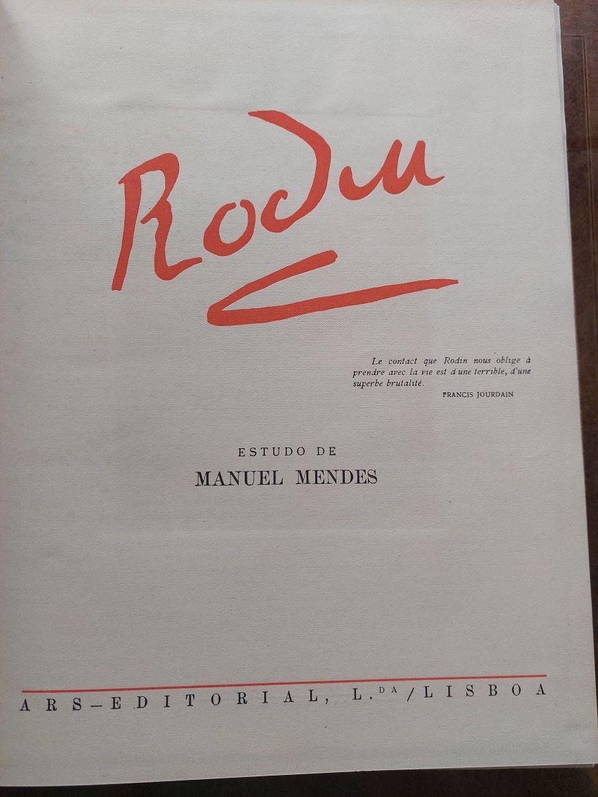 Livro Rodin  de Manuel Mendes