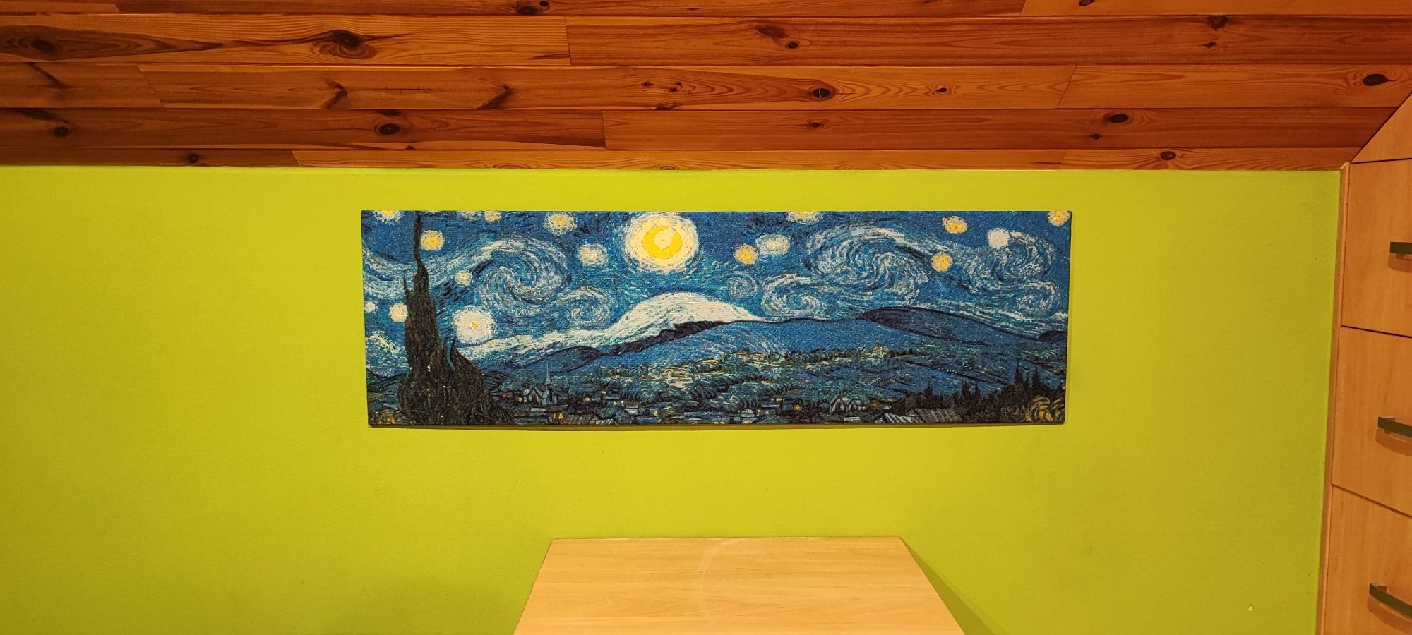 Gwieździsta noc panorama Vincent van Gogh haft krzyżykowy