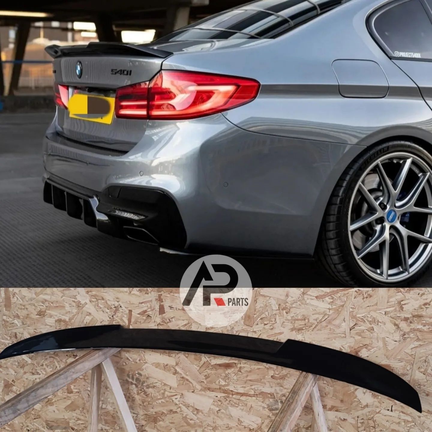 BMW Serie 5 G30 F90 Aileron Cs Mperformance Preto brilhante