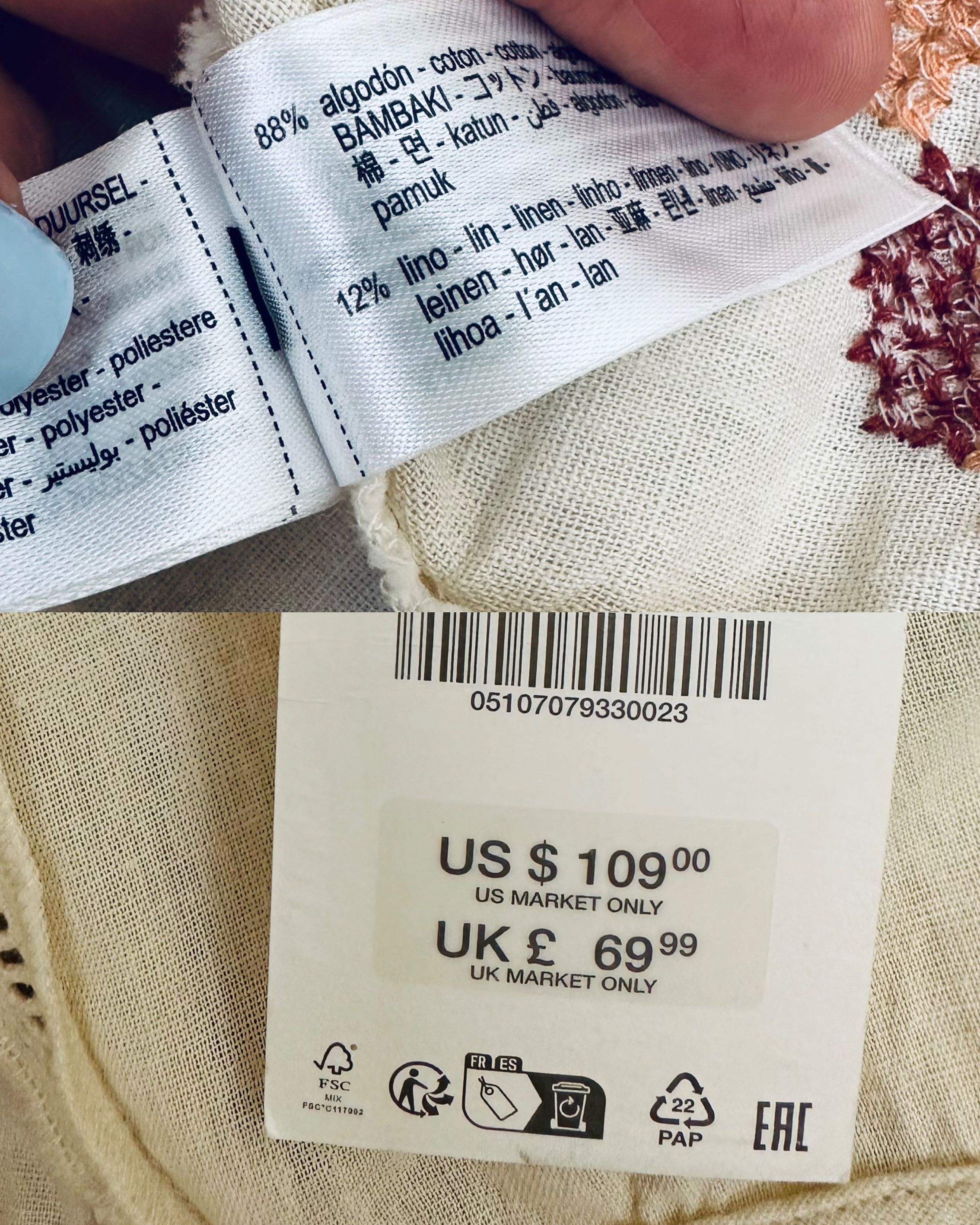 Сукня вишиванка ZARA лляна біла міді сарафан льон платье льняное лето