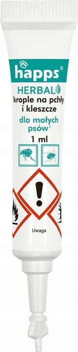 HAPPS Herbal - krople na pchły i kleszcze dla małych psów do 10kg 4szt