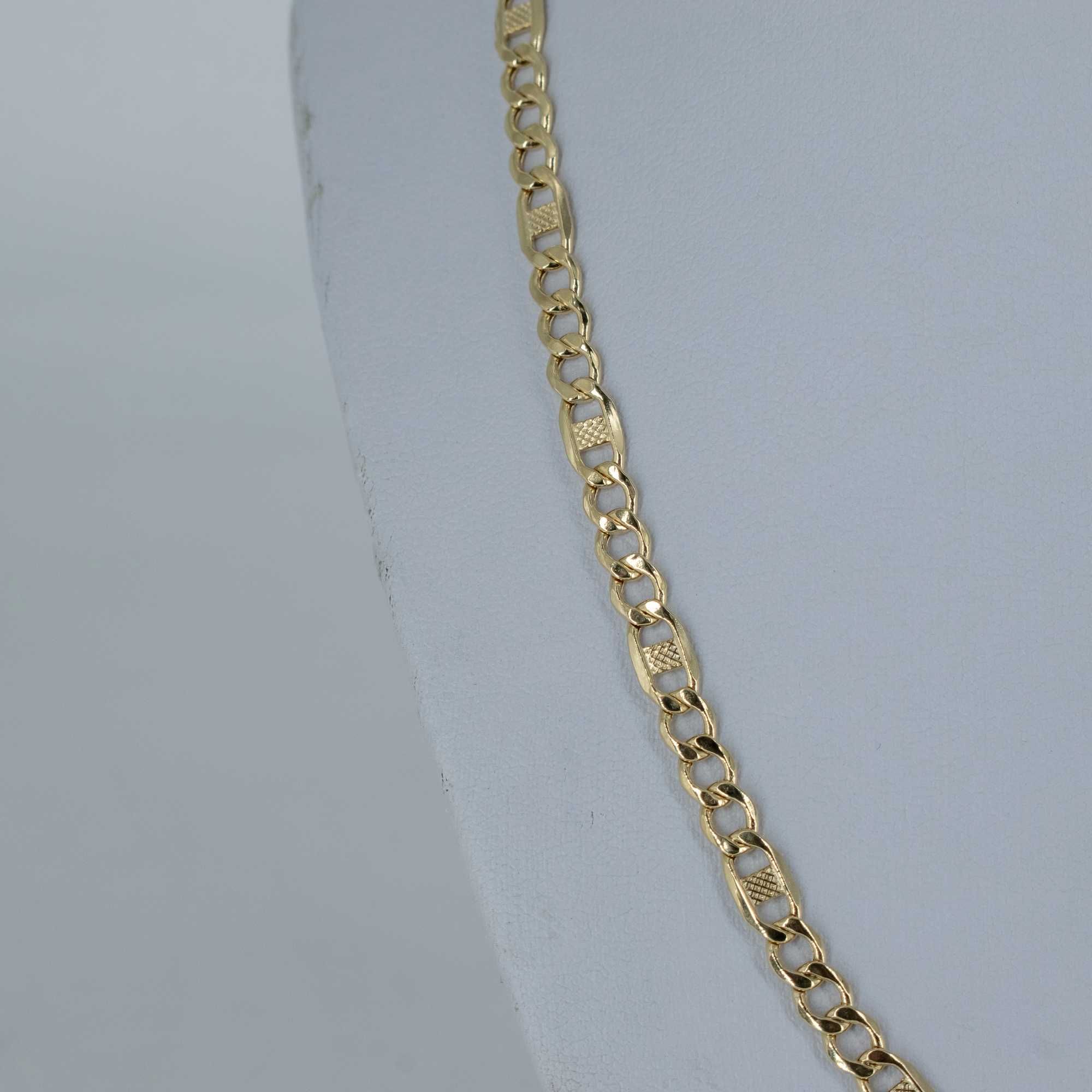 złoty łańcuszek 585 6,69 gram 50cm Pancerka OZDOBNA Nowa