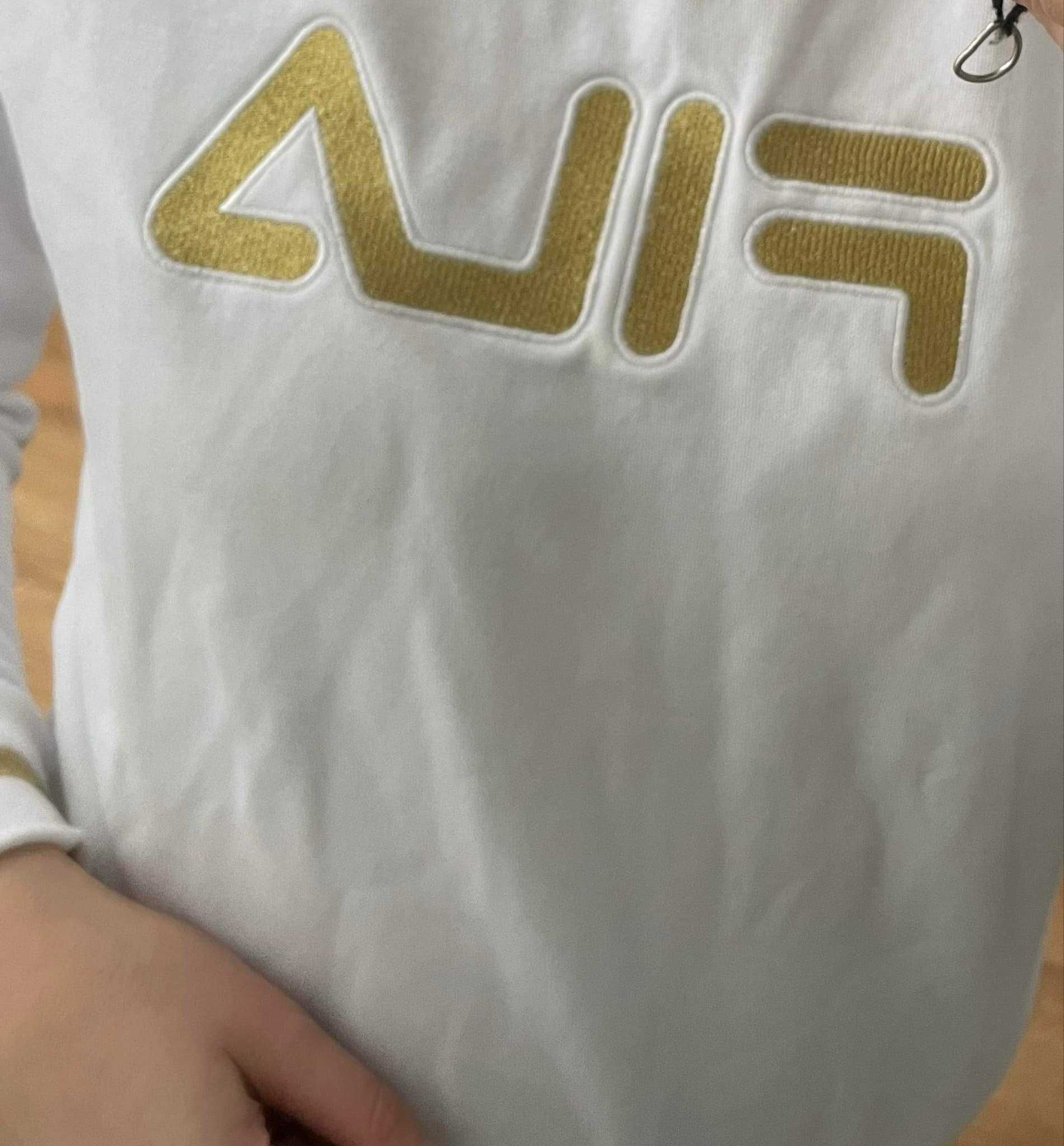 Fila biała bluza złote logo 34 xs s