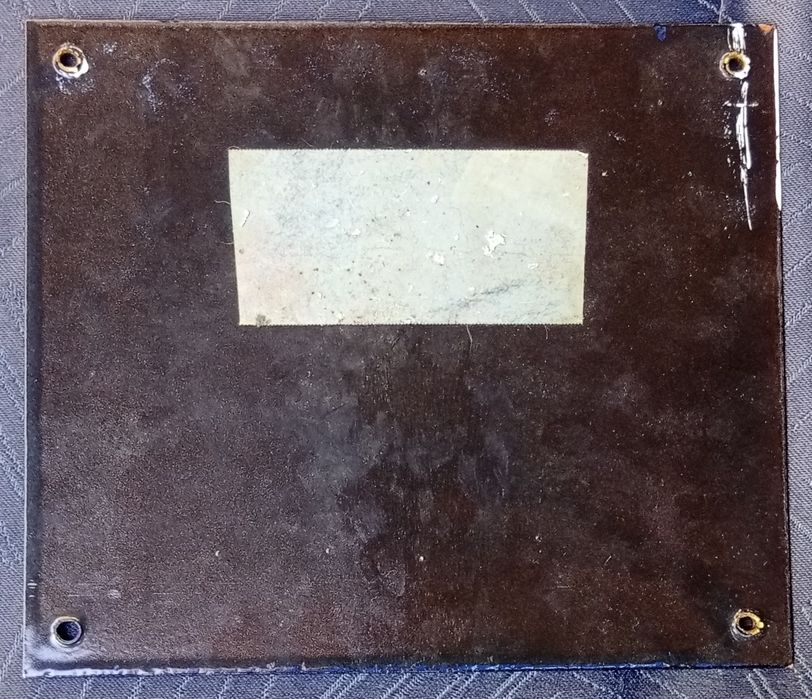 Chapa antiga esmaltada