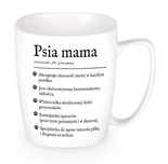 Kubek ceramiczny biały Psia mama oprawa: pudełko