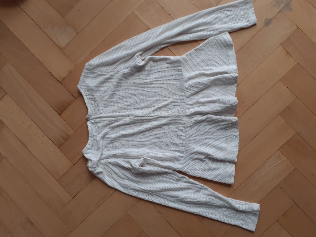 Bluzka biała damska z baskinka Reserved M / L