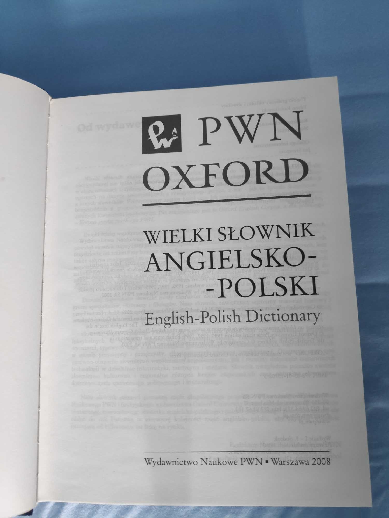 PWN Oxford Wielki Słownikownik polsko-angielski i angielsko-polski