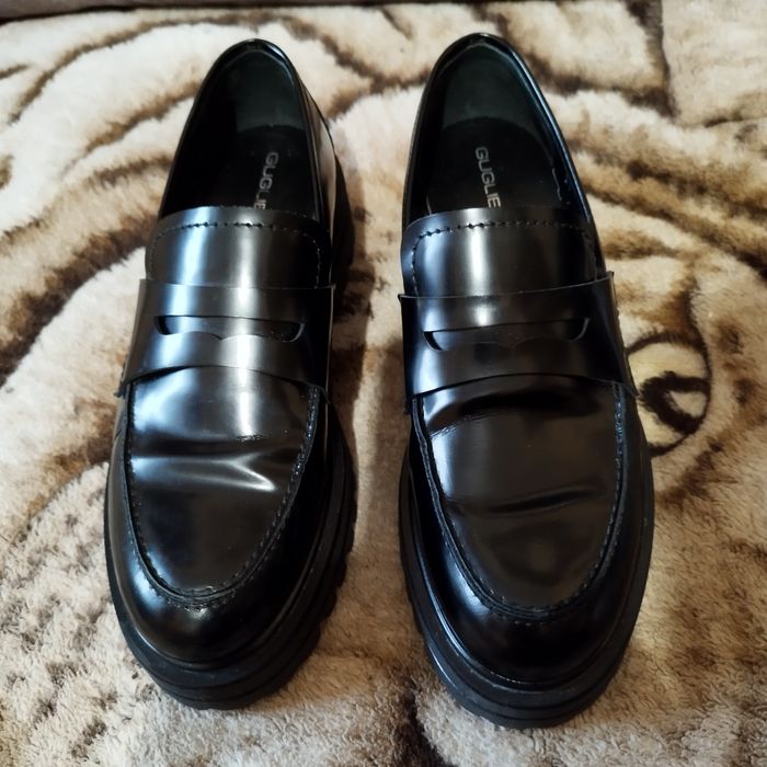 Лофери шкіряні лакеровані Guglielmo Rotta, туфлі 37р.,made in Italy